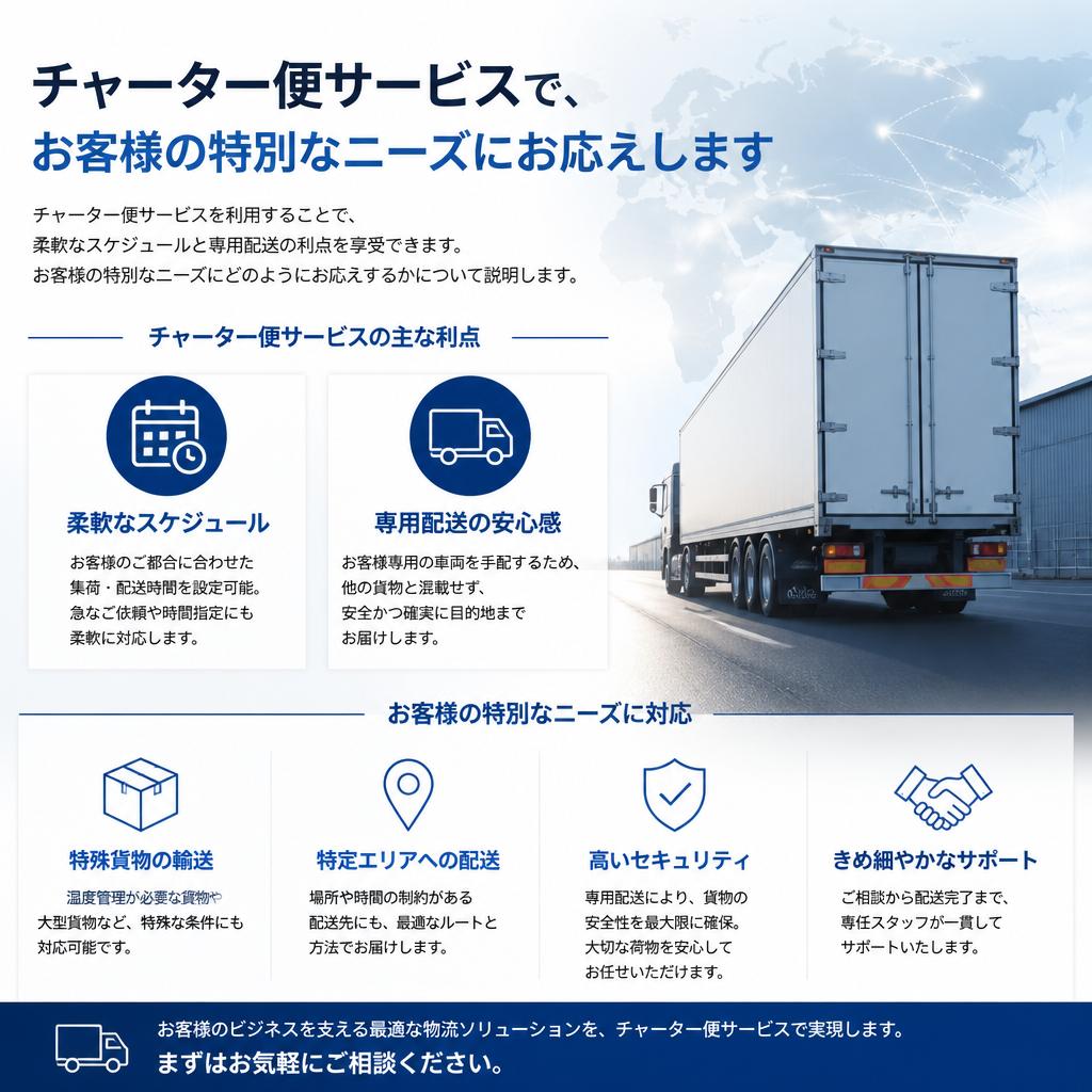 チャーター便サービスの利点