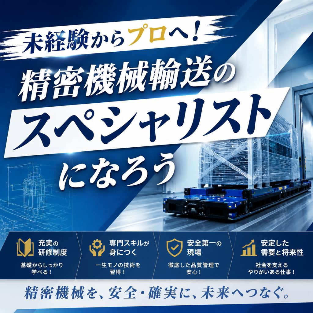 未経験からプロへ！精密機械輸送のスペシャリストになろう