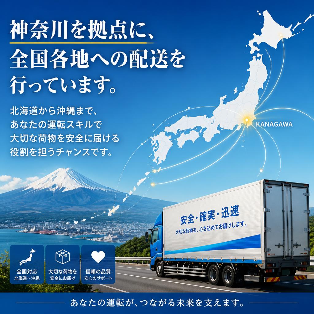 幅広い配送エリアで、全国に貢献