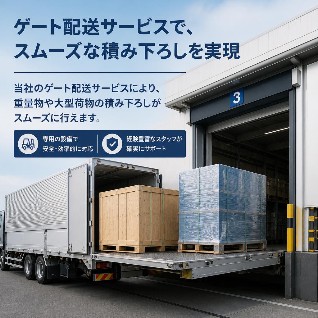 ゲート配送で大型荷物も安心