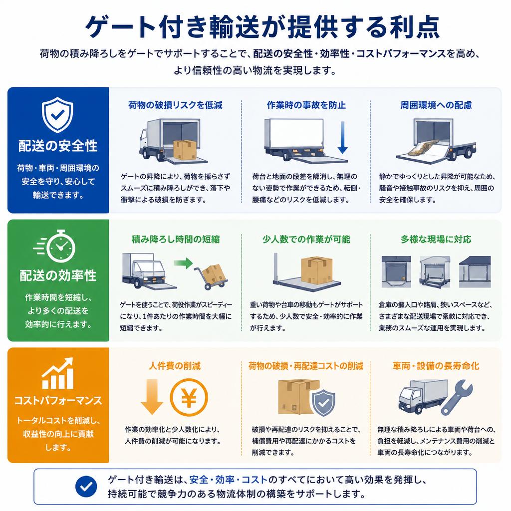 3. ゲート付き輸送のメリット