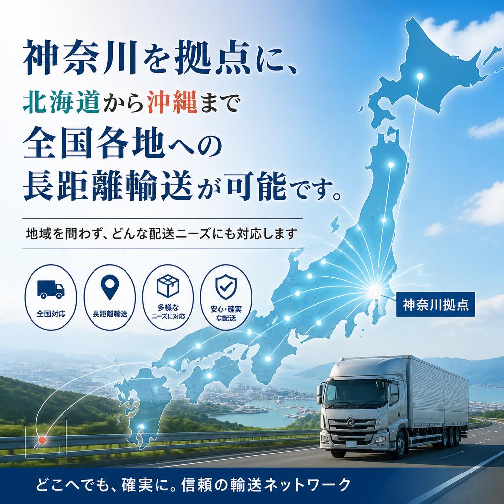 全国対応の長距離輸送ネットワーク