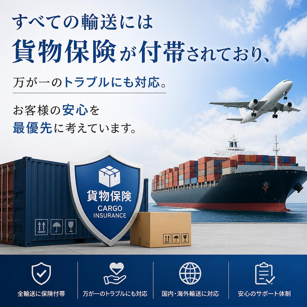 万全の貨物保険で安心サポート