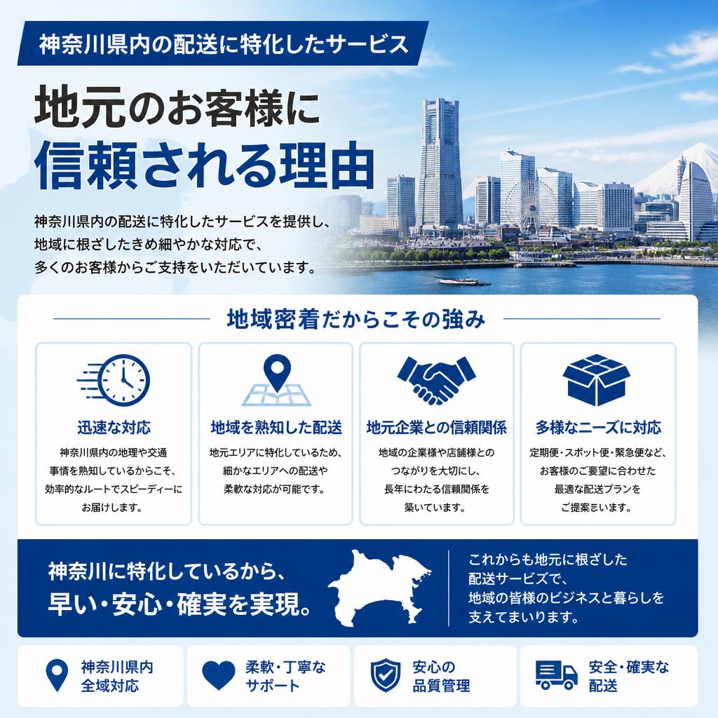 神奈川エリアに特化したサービス