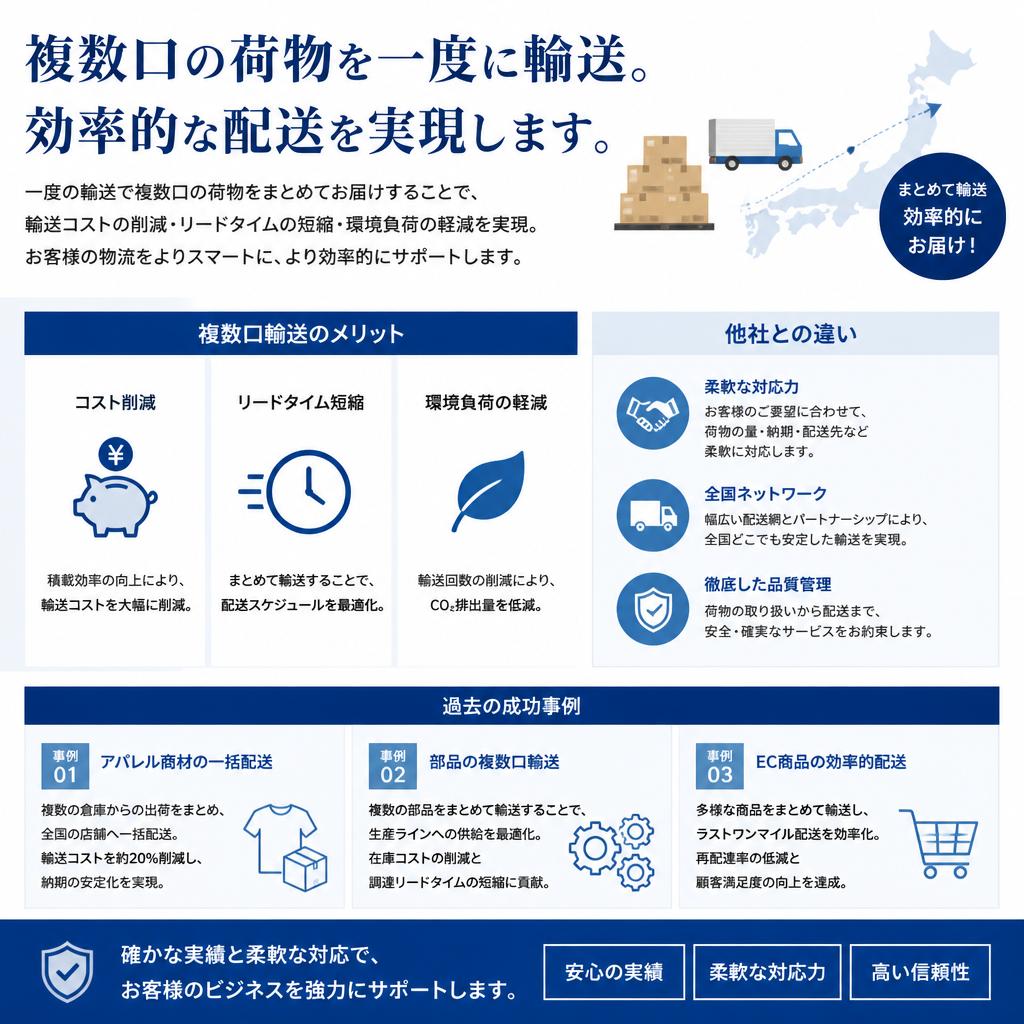 複数口の依頼受付の強み