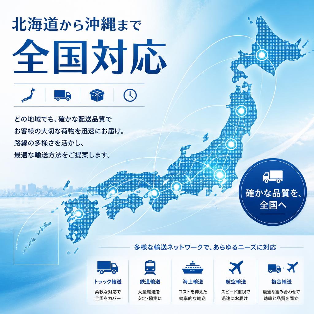 全国対応の配送ネットワーク